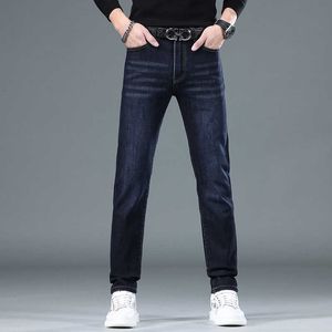 Herbst/Winter 2023 Blue Jeans Herren Straight Style Modemarke Elastizität Slim Fit Small Feet Herbst Casual Hosen