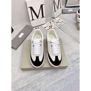 New Couple Casual Small White Versatile Round Toe Color Block, Front Lace up Women's Sports Shoes, Mesh