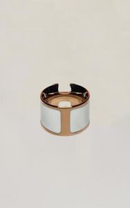 Luxury Classic H Band Rings Designer ENAMEL RING MÄNNER OCH KVINNA POTER LETTERS 18K GULL RING INGEN FADING Förhindra allergier Holiday GI8409484