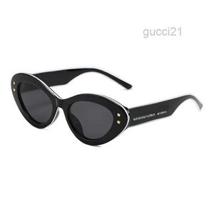 Cat Eye Glasses Sunglasses Men Fashion Ins Net Red Same and Women Classic Grandmaster T3007 28 Gold Black Silver Frame Resin Lenses with Box Wholesale VO4M