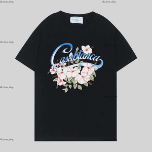 T-shirt Casablanc Shirt Designer Mens Thirt Designer Tshirts for Men Casa Blanca Mens Designer Shirts Crew Neck Neck Short Short Cotone Letter Stampa Summer Casual 813