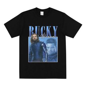 Kadın T-Shirt Retro Bucky Barnes T-Shirt Barnes 1917 Kış Asker Gömle Sebastian Sebastian Stan Grafik T-Shirt Süper Kahraman Unisex Tişört Fan Topl2405