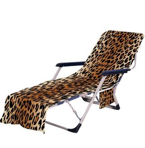 Tampa de cadeira Tampa da cadeira de praia Absorvente impressão de padrões de animais Ultra Fine Fiber Beach Toalha