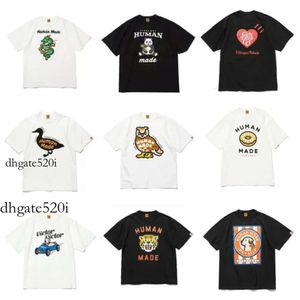 人工シャツの男性デザイナーTシャツサマーマッドバンブージョイントコットン半袖メンズTシャツトレンディアニマルプリントカジュアルTシャツ