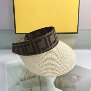 Designer Herrenkappen Designer Hüte Sonnenvisoren für Frauen Strohvisier Mode Hats Sommer Beach Verstellbare Männer Damen Visors Luxus F Cap Hut cxg240584