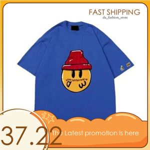 Drawdrew Shirt Bay Shirt Men's Designer Face Summer Draw Haikyuu Women's Tee Loose Tops Round Neck Drew Hoodie Floral Hat Small Yellow Face 998