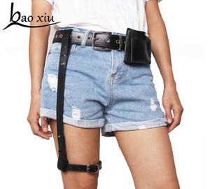 New Brand Vintage Leather Waist Bag Fanny Pack Belt for Women Punk Luxury Belt Bag Garter Leg Body Harness Straps Belt Accessory Q6725698