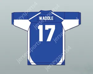 Пользовательский номер number number Mens Youth/Kids Jaylen Waddle 17 Епископальная средняя школа Knights Blue Football Jersey 4 сшита S-6xl