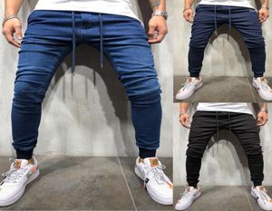New Men039s Wear Brand Tight Jeans Pants Leisure Pants Jeans Black Homme Elastic Pencil Street Garment 3XL116964606