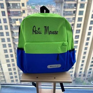 Backpack Nome personalizado Treinamento para a aula de bolsa escolar Crianças de jardim de infância de tamanho pequeno Bag do Dia Infantil com nomes