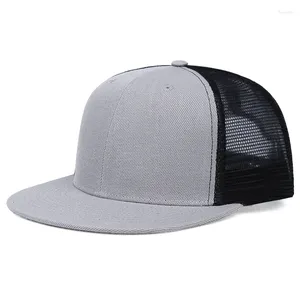 قبعات الكرة Soild Color Cap Cap Men Summer Treasable Mesh Hat Snapback