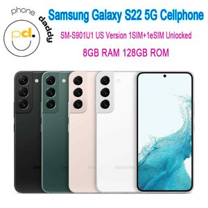 Original Samsung Galaxy S22 SM-S901U1 Låst upp 5G-mobiltelefon 6.1 
