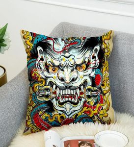 Подушка корпуса самурай татуировки искусство 3D -принт диван -кровать домашний декор подушка для спальни для автомобильного дивана14302886