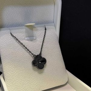 Hot Van Black Laser Clover Necklace 5-Flower Bracelet High Version CNC Craft