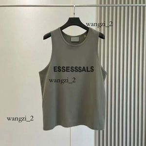 ESS MENS TANK TOP 1977 T-shirt Essentials-shirt Trend Brand tredimensionell bokstäver Pure Cotton Lady Sports Casual Loose High Street Sleeveless Vest 273