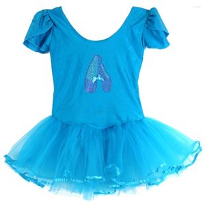 Vestidos de menina Vestido de balé de mangas curtas de verão para crianças Tutu Kids Freshes Dance Letard Dancewear