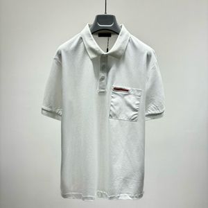 2024 SS Ny solid röd rand Pure Cotton Polo Shirt - Europeiska storlekar