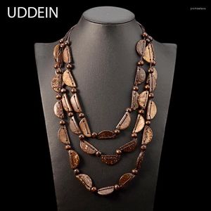 Choker UDDEIN Bohemia Statement Necklace Women Multi Layer Bib Beads Wood Pendant Long Vintage Boho Jewelry Handmade Collar