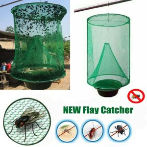 Traps The Ranch Fly Trap Reusable Fly Catcher Killer Cage Net Trap Pest Bug Catch for Indoor or Outdoor Family Farms Restaurants