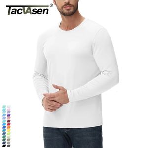 Tacvasen Summer UPF50 Sun Protection Performance T-shirts Mens Long Sleeve Quick Dry Sports Handing Gym Running T-shirt TEE TOPS 240506
