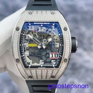 RM Racing Forist Watch RM029 WG Original Diamond 18k Белый золотой Полезный Дисплей даты даты