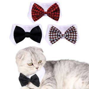 Domy Bowtie dla kota pies krawat kołnierz czarny czerwony regulabowany pies smoking kołnierzyka Pet Wedding Formal Tuxedo Suit Fits Kostium urodzinowy