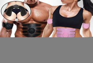 BatteryRecharge Abdominal Belt Electrical Ems Muscle Stimulation Buttocks Hip Fitness Bodybuilding Slimming Massage ABS Trainer3647822