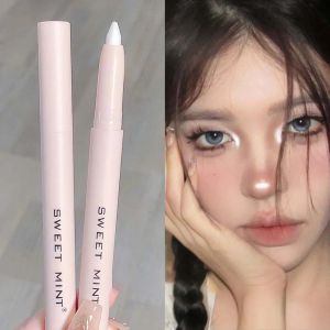 Eyeliner beyaz göz kalemi parlak parıltı göz farı çubuk göz astar kalemi 15 renk mat kahverengi pembe pembe göz makyajı makyaj parlatıcı ipekböceği