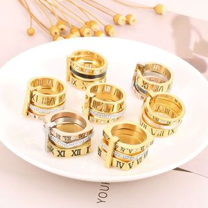 stainless steel silver love ring women gold jewelry for designer 18K couple woman rings gift