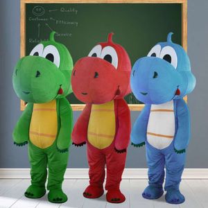 Mascot Costumes New Green Dragon Mascot Costumes Party Christmas Carnival Adult Cute Cartoon Dinosaur Performance Odzież