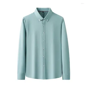 Erkekler Sıradan Gömlek Varış Moda Oxford Tekstil Kare Boyun Uzun Kollu Gömlek Bahar Sonbahar Artı Boyut XL 2XL3XL4XL5XL 6XL7XL 8XL