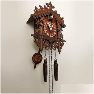 Wall Clocks Cuckoo Clock Living Room Bird Alarm Watch Modern Children Decorations Home Day Time Drop Delivery Garden Decor Dhvre