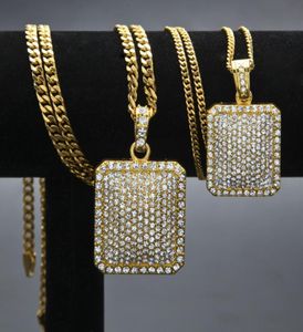 Colar de corrente de exército personalizada Hip Hop Icepou Gold and Silver Mens Blingbling Full Diamond Heavy Punk Rock Grunge Rapper Jewelry Gift para Guys2093715