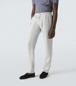 Designer calças calças de linho Kiton Straight Troushers for Man Casual Long Pant