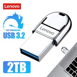 Adaptador Lenovo 2TB Pen Drive portátil Drive de alta velocidade Drive flash USB 3.2 TIPEC INTERFACE 1TB 512 GB 256GB 128 GB TENAS USB para convés de vapor PS4