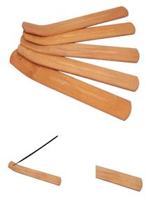 Natural Plain Wood Weihrauch Stick Haushalt Kleinweine Aschefänger Brenner Halter Holzschneiden Stöcke Home Dekoration Whole9204638