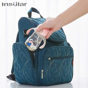 Diaper Bags Insulated Multi functional Diaper Bag Travel Backpack Portable Large Capacity Shoulder Mom Pregnant Womens Bag Waterproof and FashionableL240502