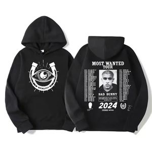 Hip Hop Bad Bunny 2024 Most Wanted Tour Hoodie Mens Womens Nadie Sabe Lo Que Va Va un album Pasar Manana Tops di oversize 240423