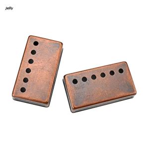 Tillbehör 448C 2x Electric Guitar Humbuckers Pickup Cover 50mm 52mm Copper Guitar Pickup Frame