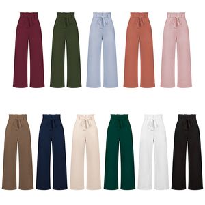 Fashion workplace women's dress pants casual wide leg pants with belt temperament commuter pants summer