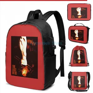 Backpack Funny Graphic Print The Last Of Us Part II(4) USB Charge Men School Bags Women Bag Travel Laptop