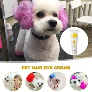 Dog Apparel Pet Dye Colorful Hair Bright Coloring Dyestuff Pigment Supplies Cats Color DIY Agent Semi Permanent