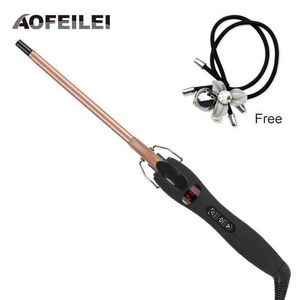 Curling Irons Aofeilei Professional 9mm electric curling iron 13mm curler small ceramic Q240506
