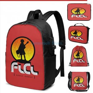 Backpack Funny Graphic Print Sayonara USB Charge Men School Bags Women Bag Travel Laptop