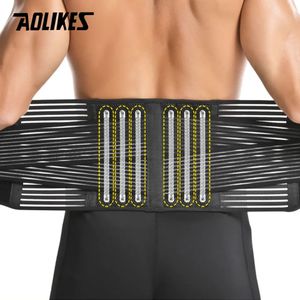 Aolikes Back Brace para alívio da dor lombar com 6 cinto de apoio à mola para homens trabalham na cintura lombar respirável 240507