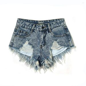 Women's Shorts Denim For Women Vintage Clothes White Jeans Summer 2024 Distressed Blue Jean Ripped Y2k Sexy