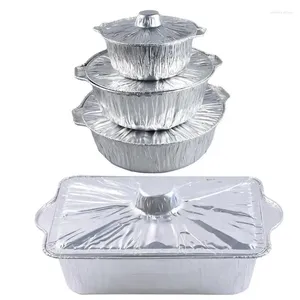 Storage Bottles Aluminum Foil Pans Air Fryer Liners Baking Durable Grill Drip Tray Freezer And Oven Safe Takeout Containers For