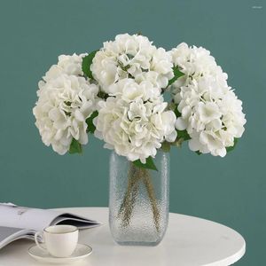 Dekoracyjne kwiaty jedwabiu sztuczny hortensja ślubna dekoracja ślubna dekoracja wazon akcesoria domowe przyjęcie świąteczne produkty domowe DIY