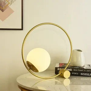 Table Lamps The Simplest Circular LED Desk Lamp With Iron Bracket For Modern Study