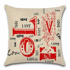 クッション/装飾的な愛の言葉印刷されたクッションカバーケーススウィートホームハウスソファ椅子キッズベッドルームギフトのための装飾